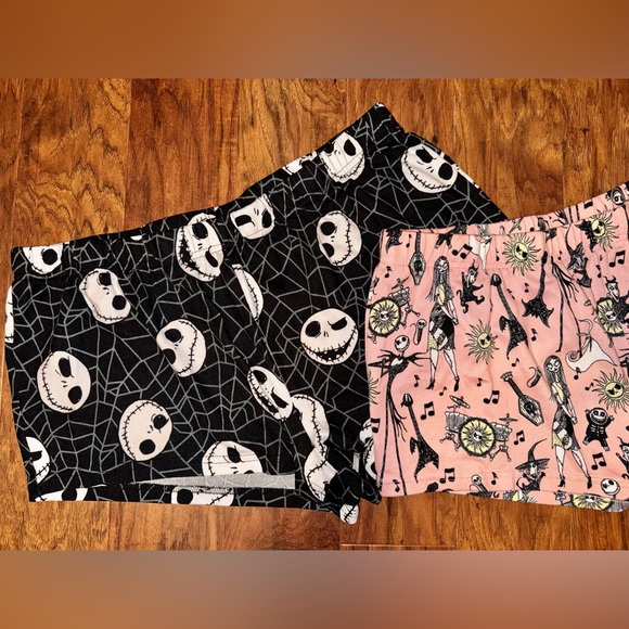 Disney Nightmare Before Christmas Sleep Shorts PJs 2 Pair Bundle XL - Picture 2 of 5